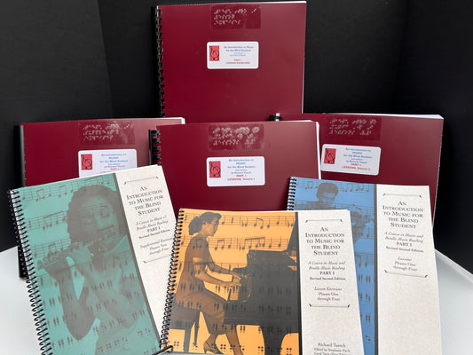 Covers of An Introduction to Music for the Blind Student Part One